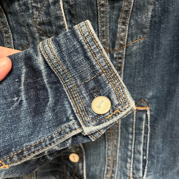 Anthropologie Pilcro Jean jacket with leather detail size XS - Picture 4 of 6